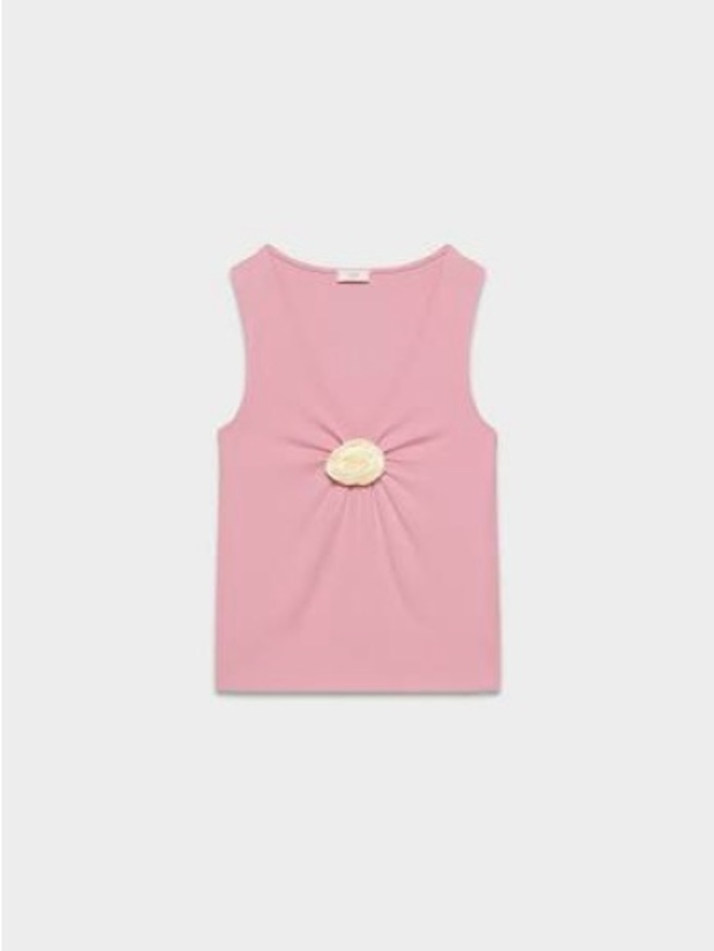 NWOT Aritzia Wilfred Goodlux Bloom Pink Tank Top with Center Rosette XL Womens - Picture 2 of 13